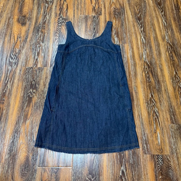 NATURAL LIFE Blue Denim JJ Jumper Mini Dress Size XS Zipper Snap Straps Tank Top - Picture 1 of 7